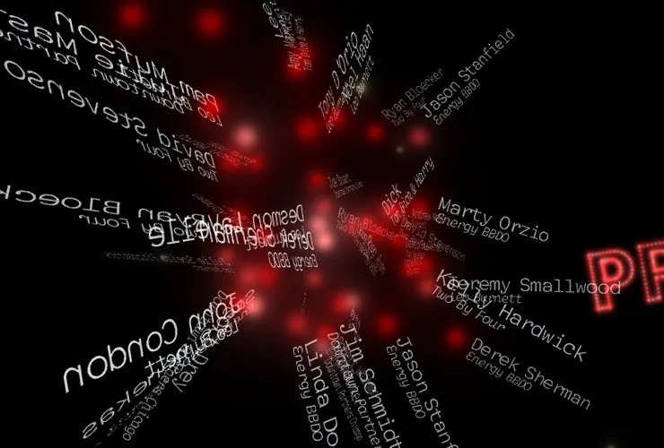 Red name cluster visualization