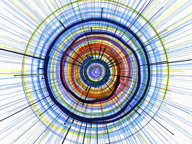 Multi-color McDonalds spin art variation